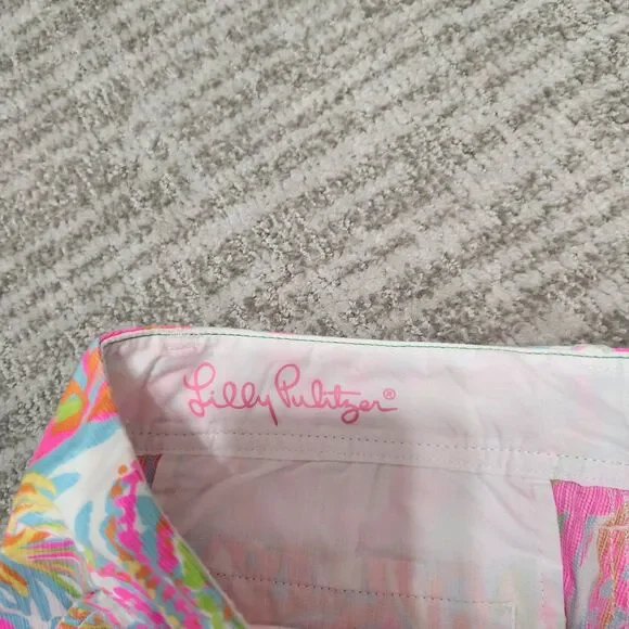 Lilly Pulitzer women's Callahan Shorts Scuba To Cuba Neon size 2 - Picture 6 of 8